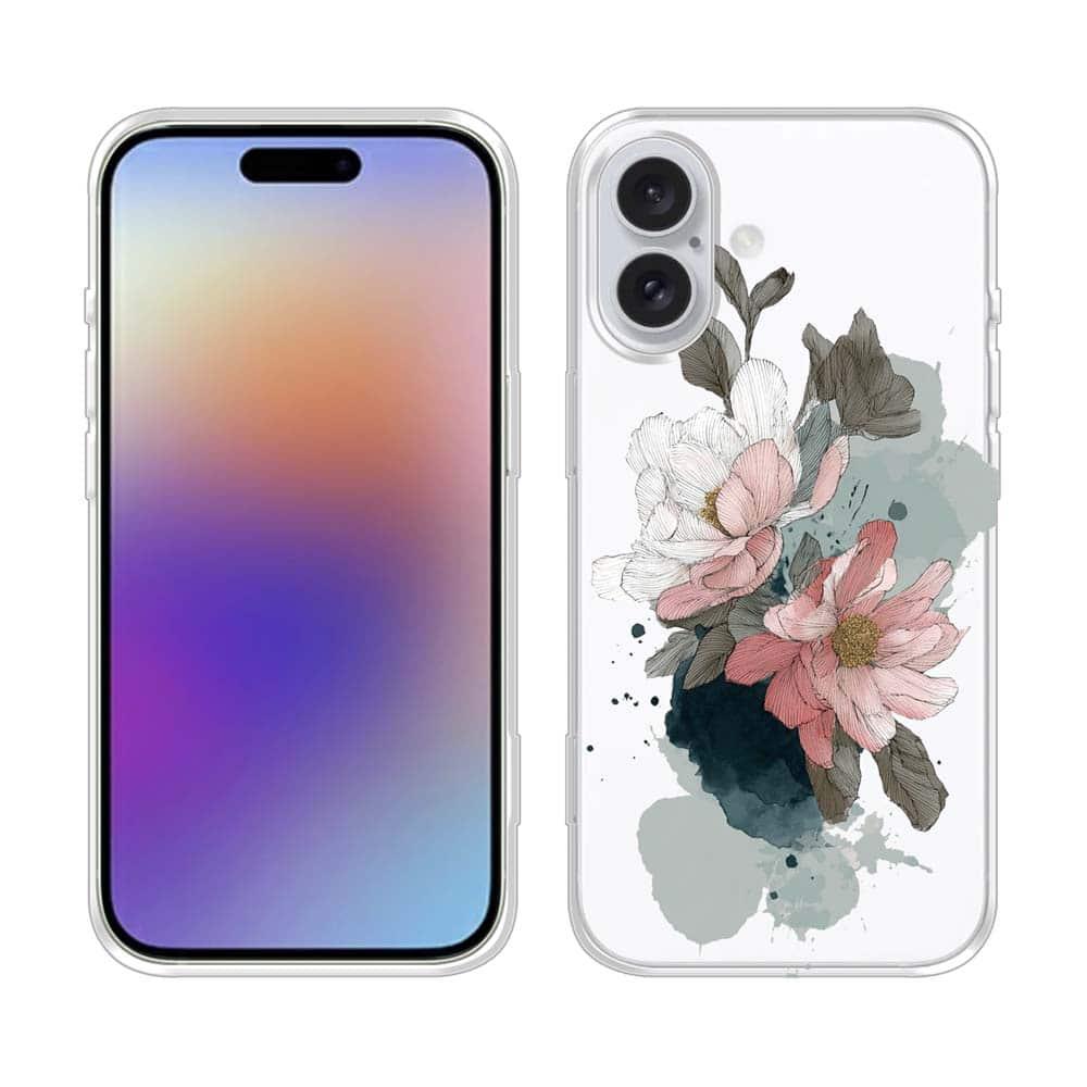 iPhone17/iPhoneAir/iPhone17Pro 花柄 全機種対応☆TPUケース ニュアンス・ピンク | 2枚目