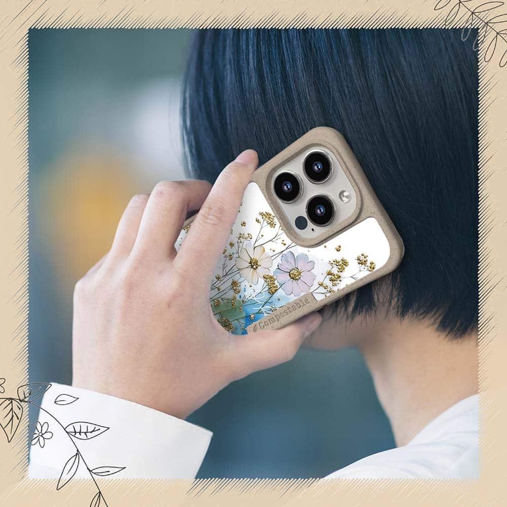 iPhone16/iPhone16e/iPhone16 Pro 花柄 コンポスケース オイルペイント 色彩の戯れ | 7枚目