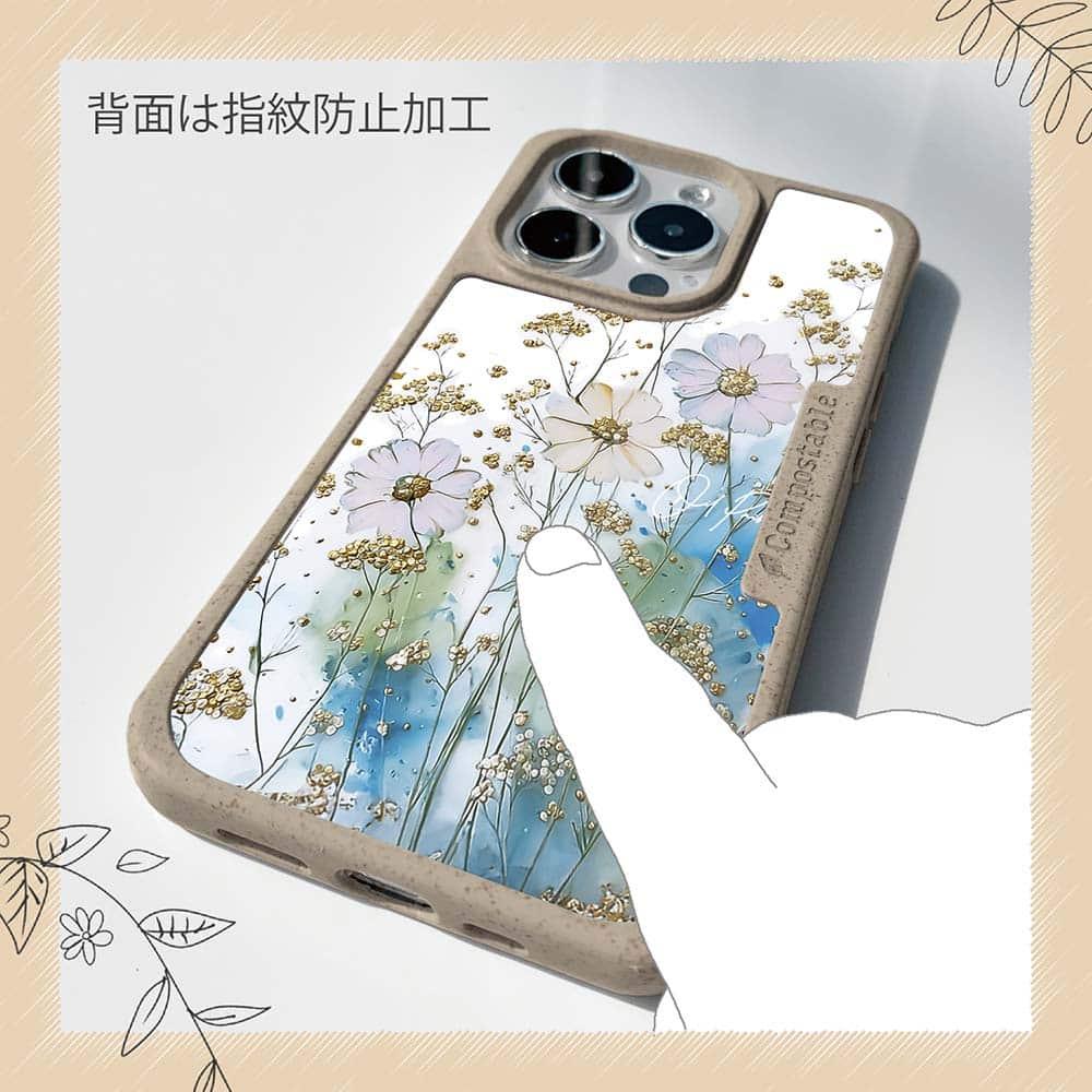 iPhone16/iPhone16e/iPhone16 Pro 花柄 コンポスケース オイルペイント 色彩の戯れ | 13枚目