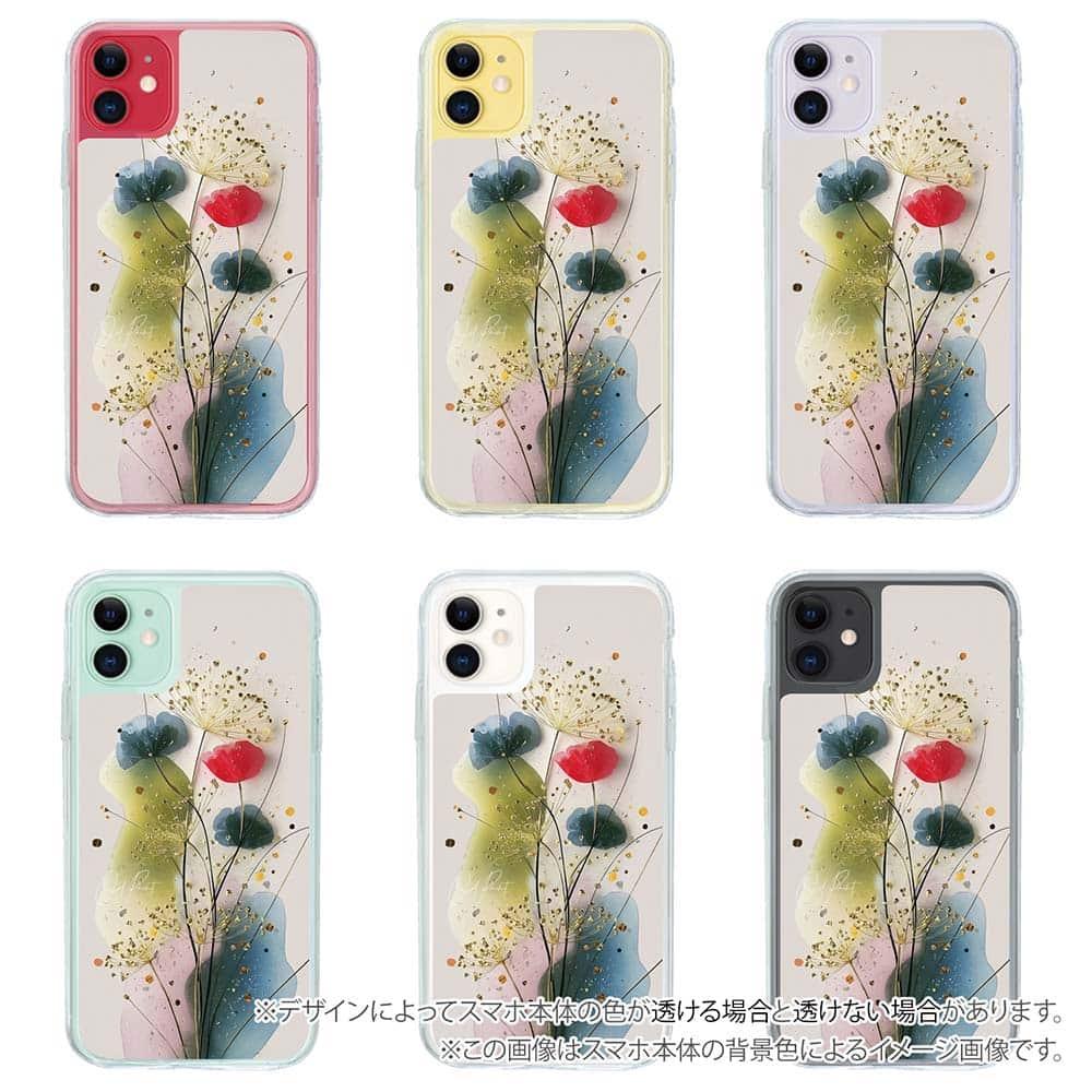 iPhone17/iPhoneAir 花柄 全機種対応☆【インナーシート/デザインシート】 オイルペイント 金糸のスピカ | 5枚目