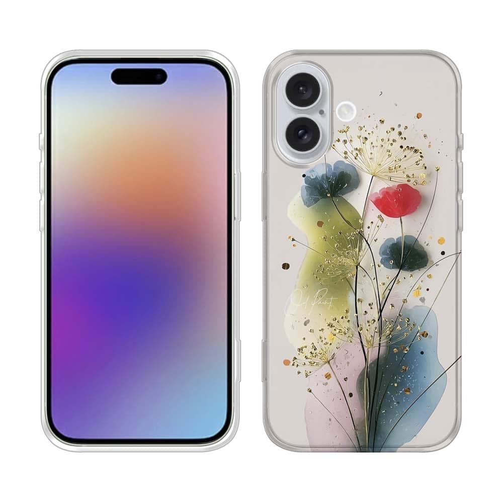 iPhone17/iPhoneAir 花柄 全機種対応☆TPUケース オイルペイント 金糸のスピカ | 2枚目