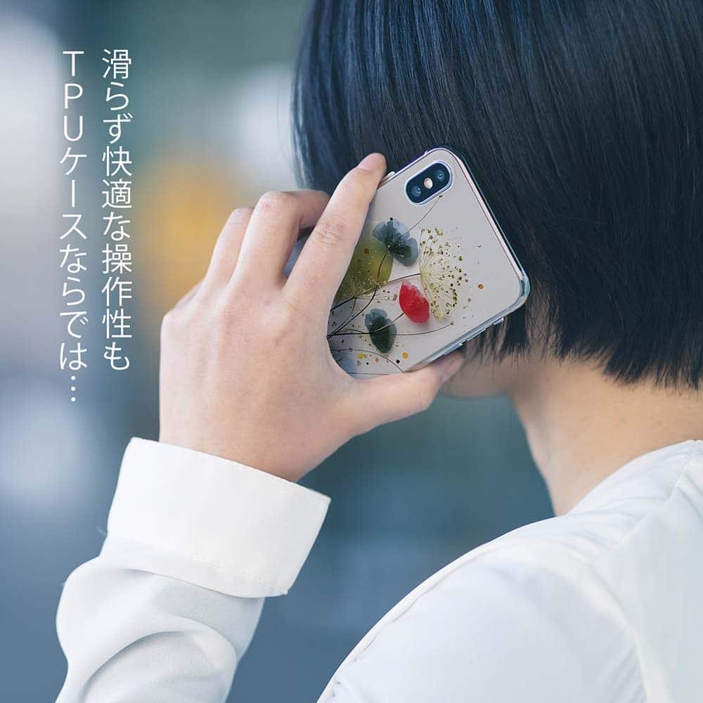 iPhone17/iPhoneAir 花柄 全機種対応☆TPUケース オイルペイント 金糸のスピカ | 7枚目