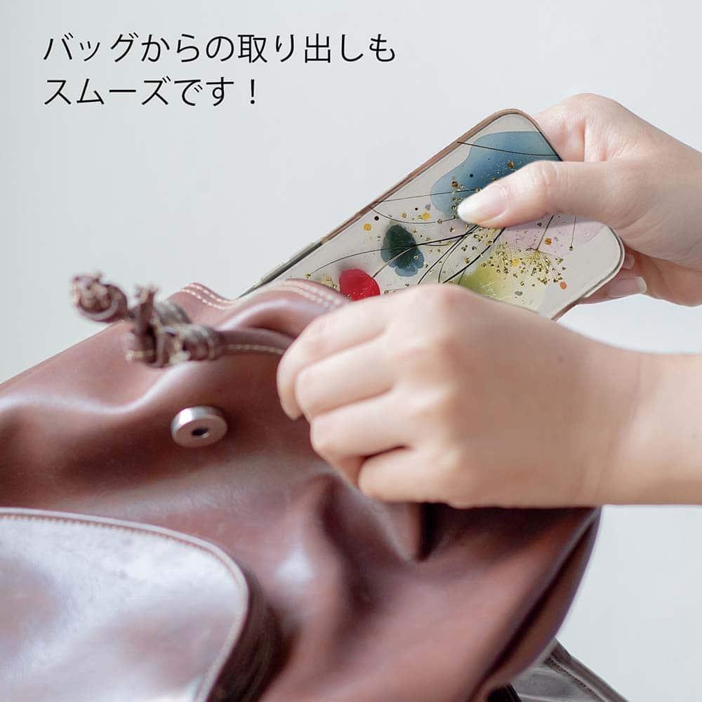 iPhone17/iPhoneAir 花柄 全機種対応☆TPUケース オイルペイント 金糸のスピカ | 8枚目