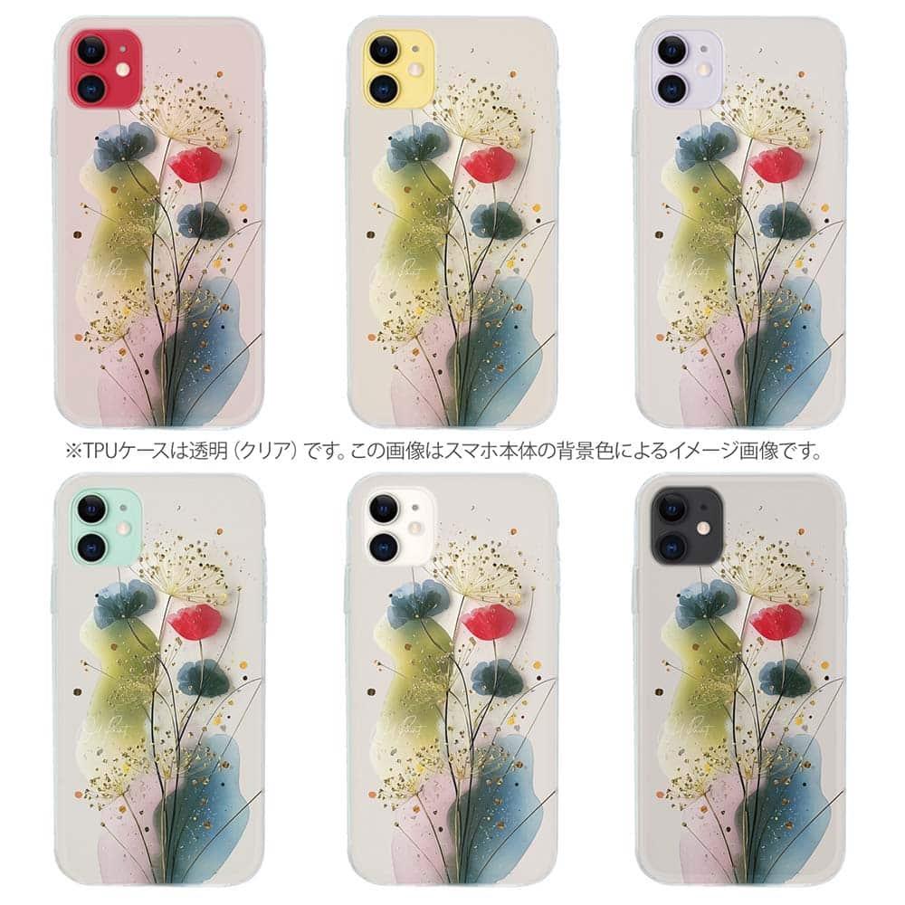 iPhone17/iPhoneAir 花柄 全機種対応☆TPUケース オイルペイント 金糸のスピカ | 9枚目