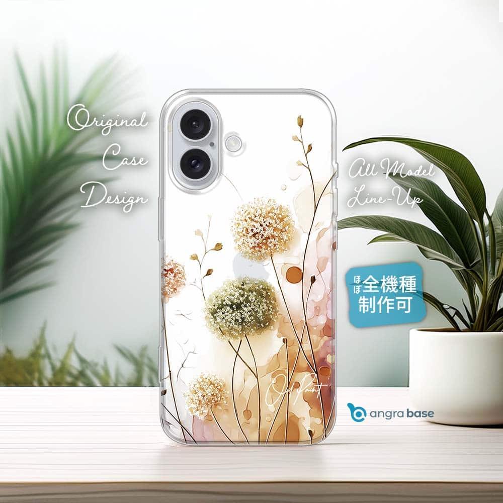 iPhone17/iPhoneAir/iPhone17Pro 花柄 全機種対応☆TPUケース 秋色の綿毛