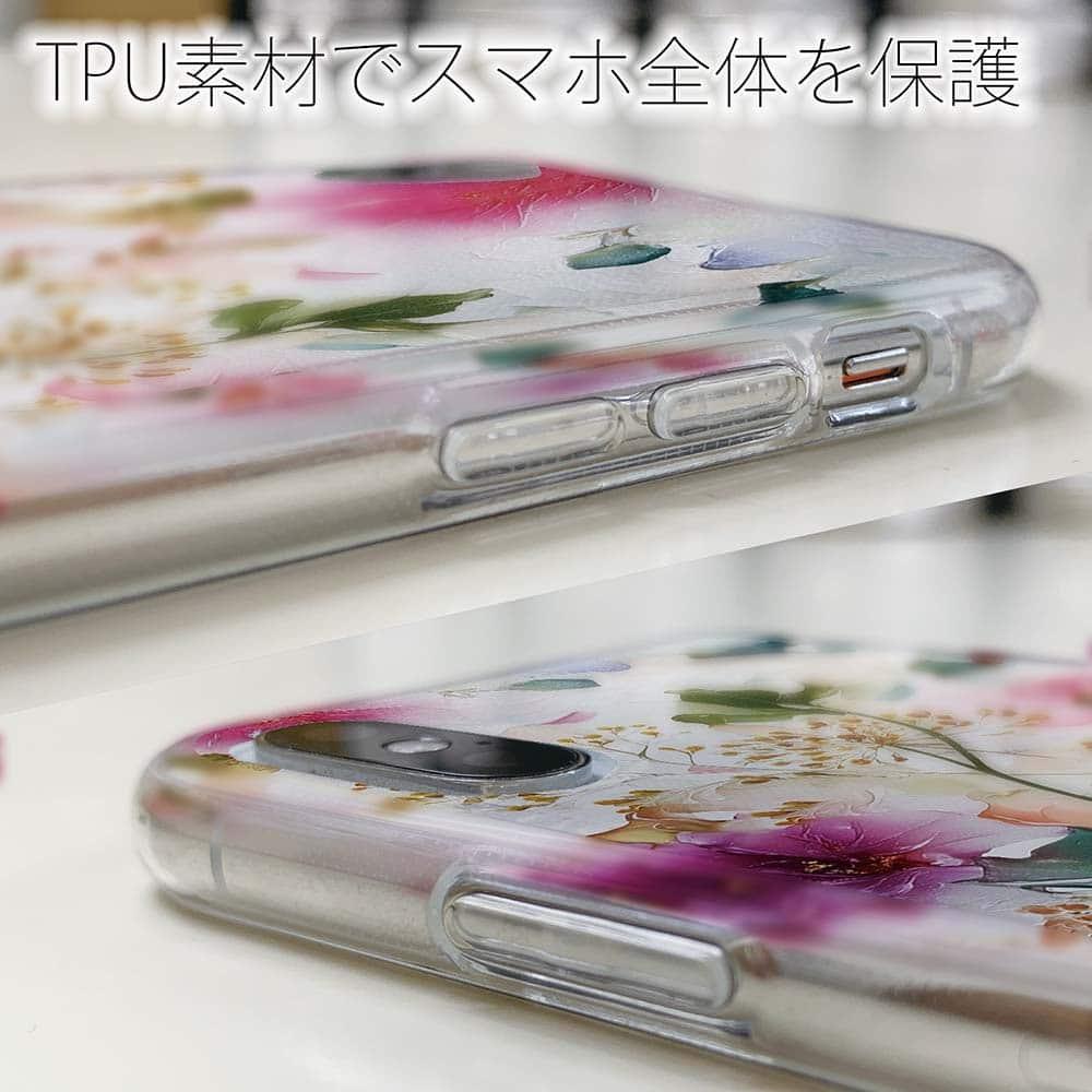 iPhone17/iPhoneAir/iPhone17Pro 花柄 全機種対応☆TPUケース マゼンタの奔流 | 5枚目