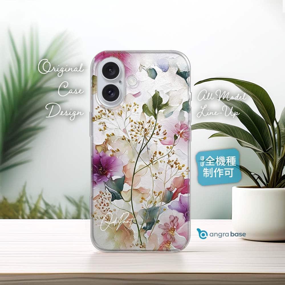 iPhone17/iPhoneAir/iPhone17Pro 花柄 全機種対応☆TPUケース マゼンタの奔流