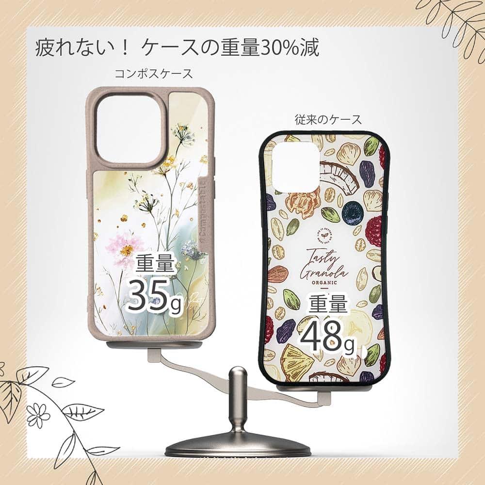 iPhone16/iPhone16e/iPhone16 Pro 花柄 コンポスケース ゴールド・ミストの調べ | 9枚目
