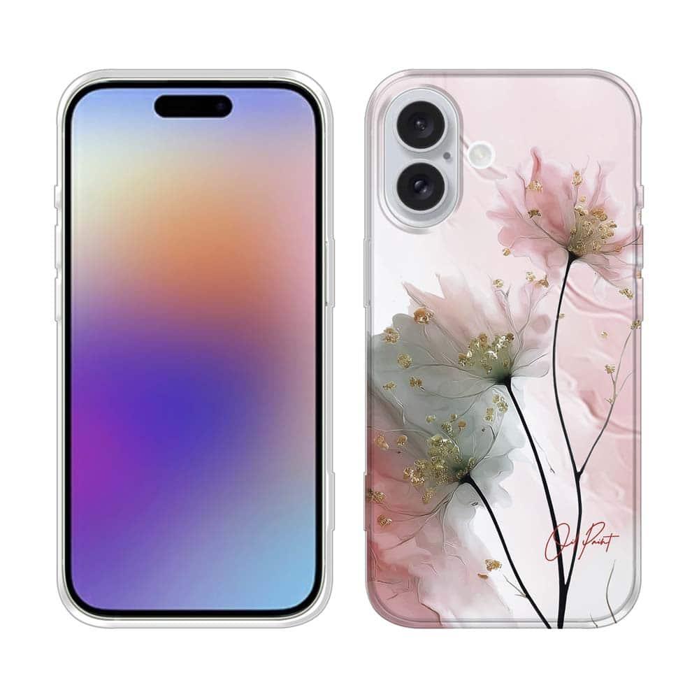 iPhone17/iPhoneAir/iPhone17Pro 花柄 全機種対応☆TPUケース グラスペイント 春の息吹 | 2枚目