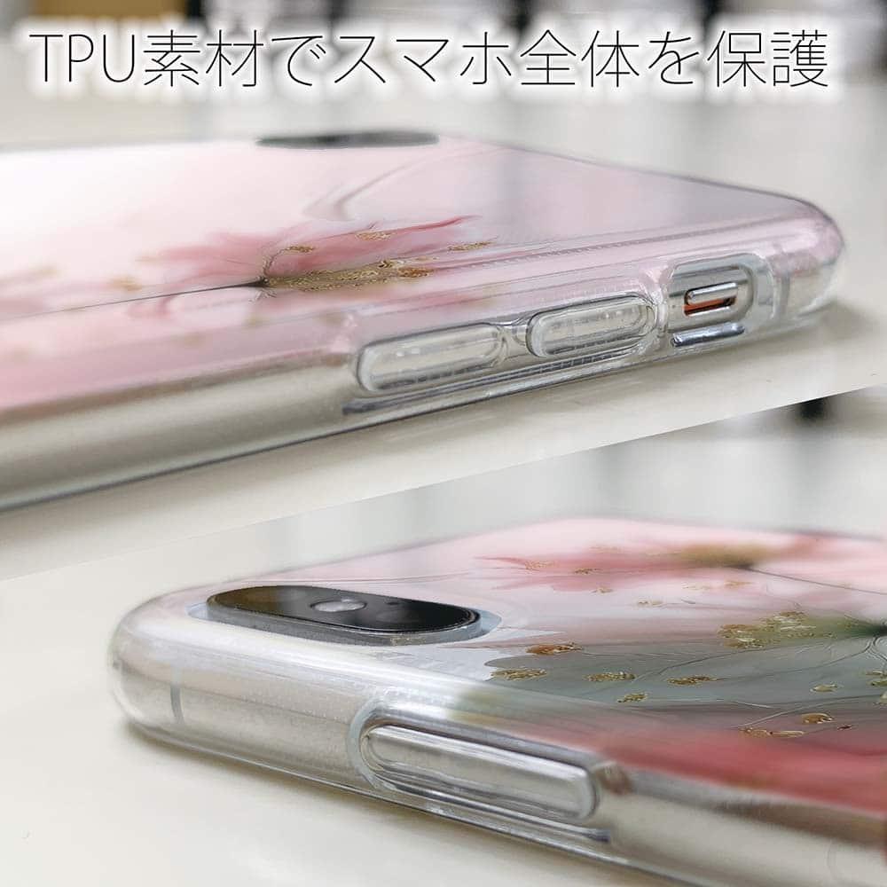 iPhone17/iPhoneAir/iPhone17Pro 花柄 全機種対応☆TPUケース グラスペイント 春の息吹 | 5枚目