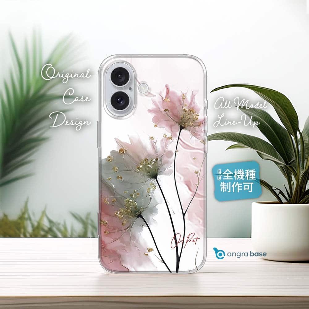 iPhone17/iPhoneAir/iPhone17Pro 花柄 全機種対応☆TPUケース グラスペイント 春の息吹