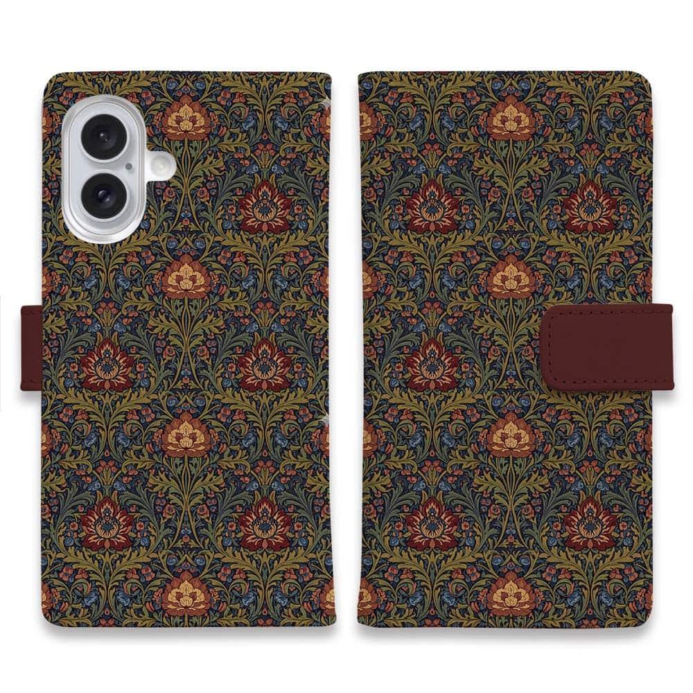 iPhone17/iPhoneAir  全機種対応☆手帳型 リバティの大花柄風 アンジェリカ・ガーラ | 2枚目