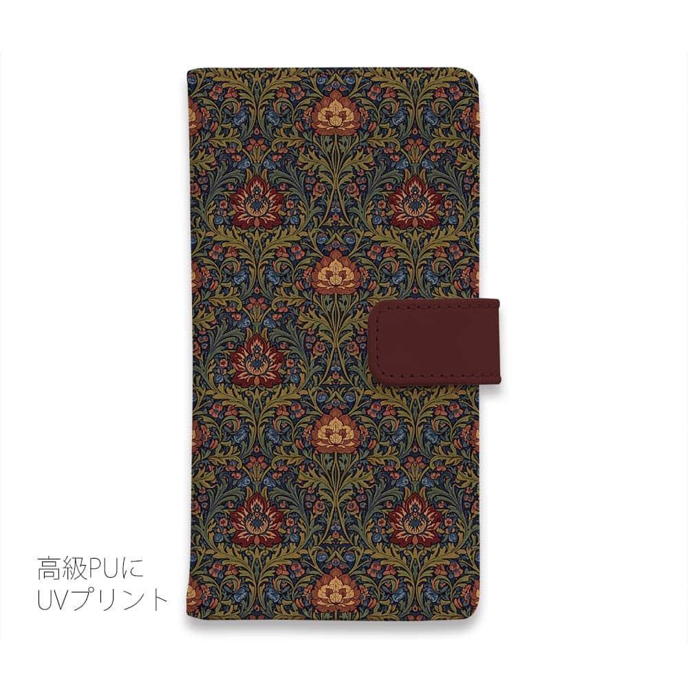 iPhone17/iPhoneAir  全機種対応☆手帳型 リバティの大花柄風 アンジェリカ・ガーラ | 3枚目