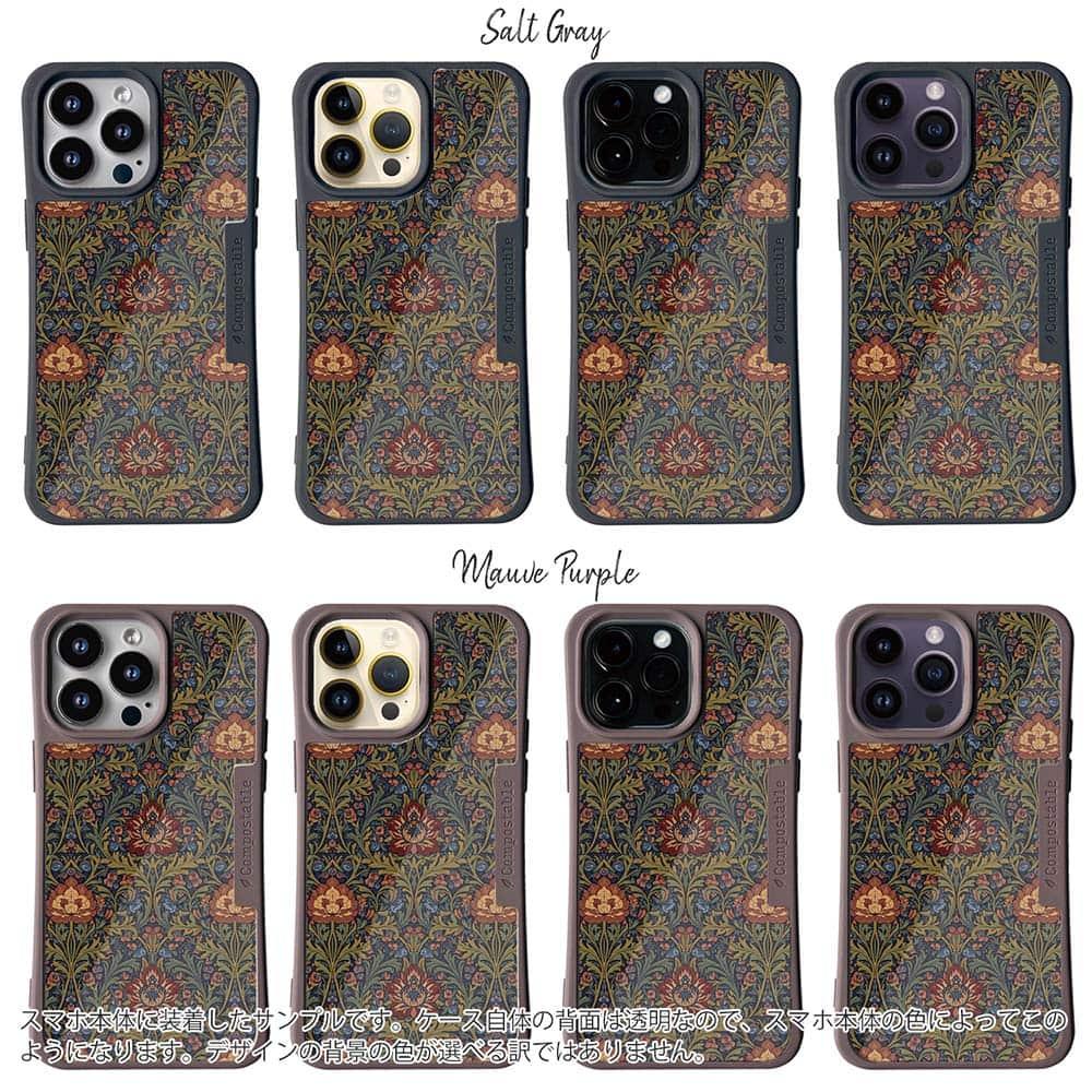 iPhone16/iPhone16e 花柄 コンポスケース リバティの大花柄風 アンジェリカ・ガーラ | 3枚目