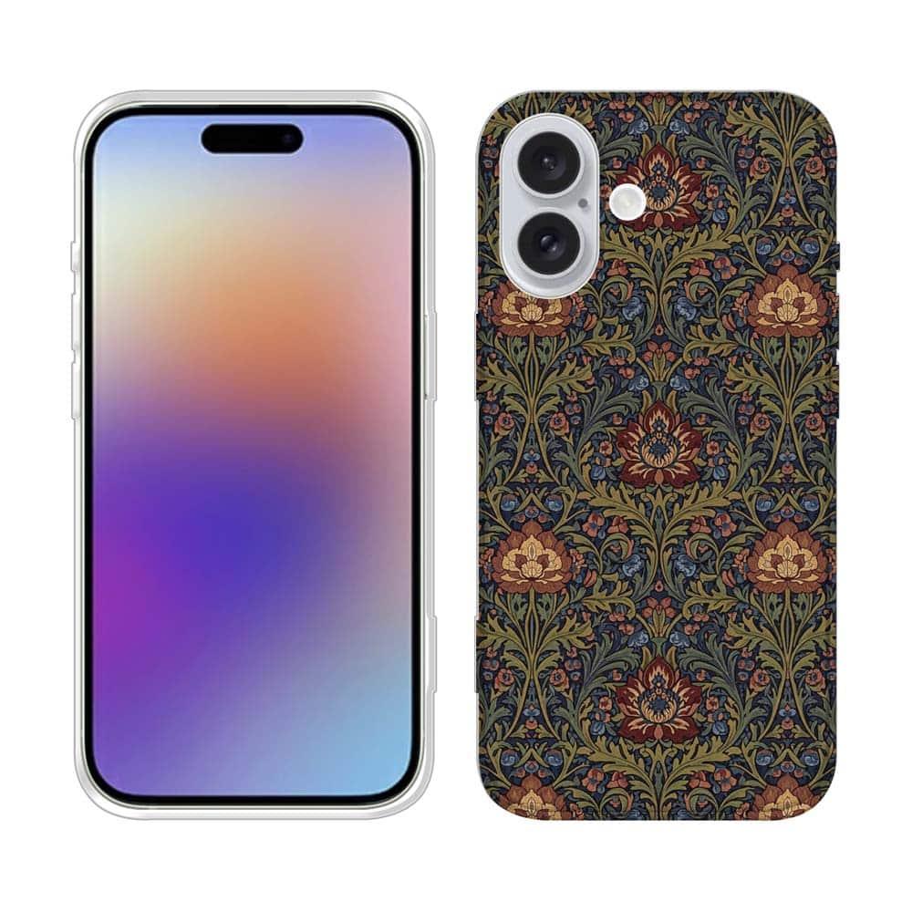 iPhone17/iPhoneAir 花柄 全機種対応☆TPUケース リバティの大花柄風 アンジェリカ・ガーラ | 2枚目