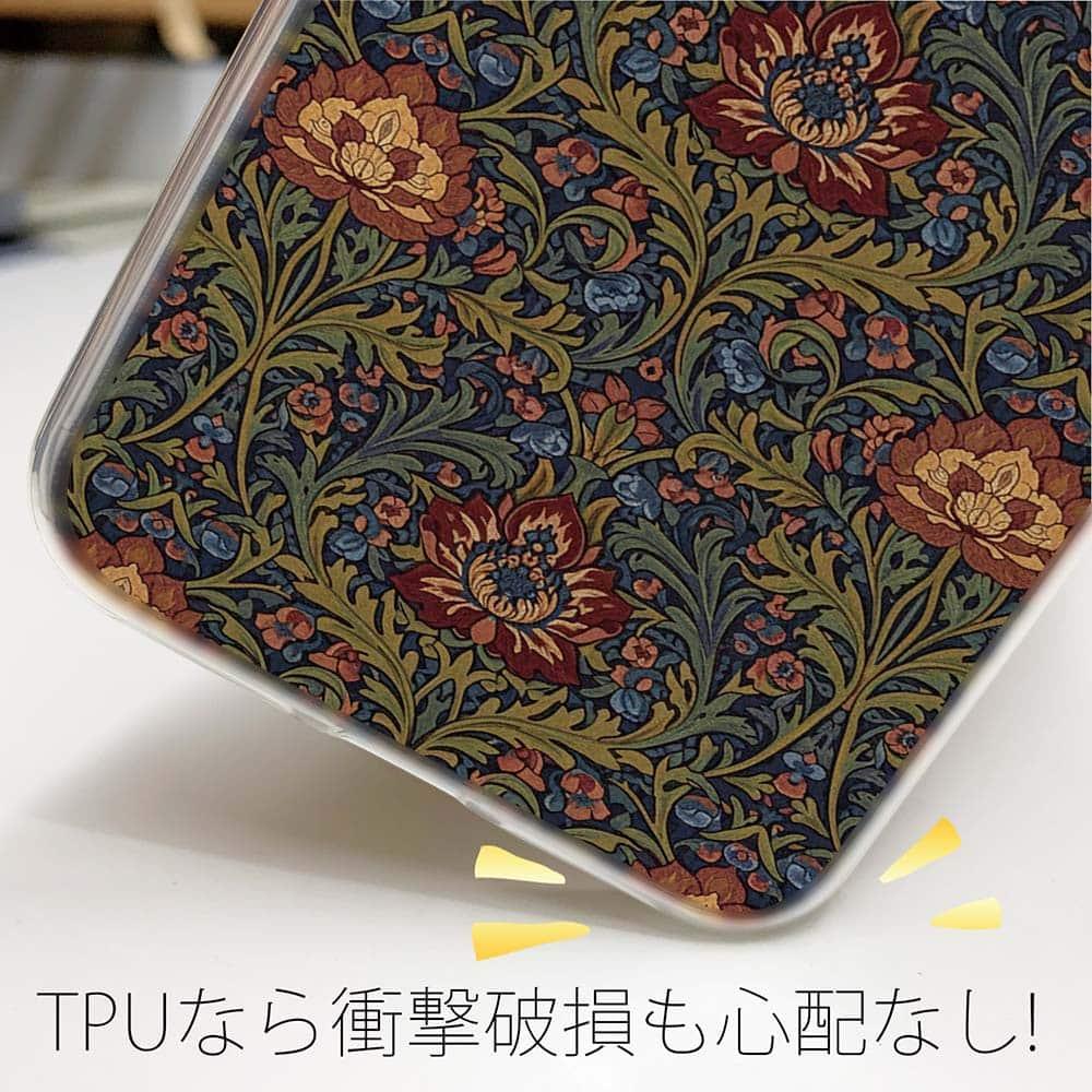 iPhone17/iPhoneAir 花柄 全機種対応☆TPUケース リバティの大花柄風 アンジェリカ・ガーラ | 4枚目