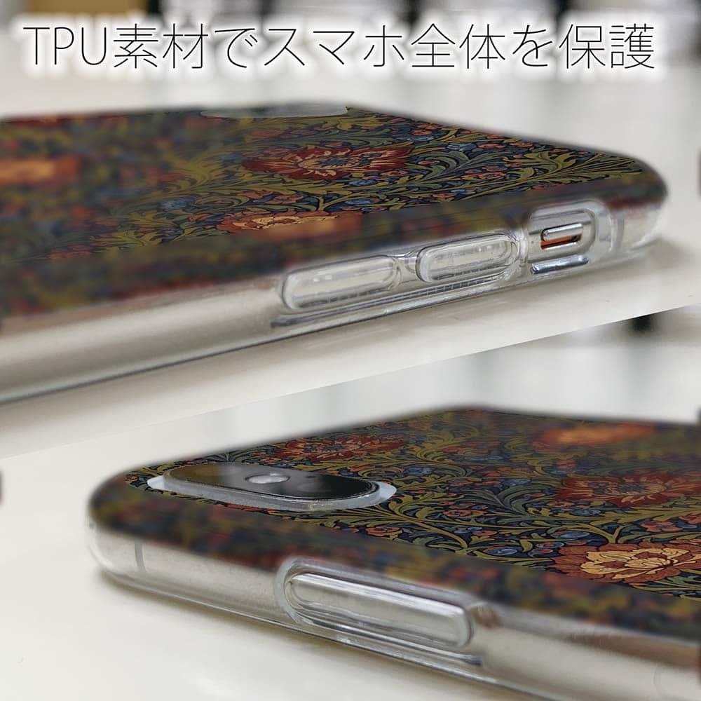 iPhone17/iPhoneAir 花柄 全機種対応☆TPUケース リバティの大花柄風 アンジェリカ・ガーラ | 5枚目