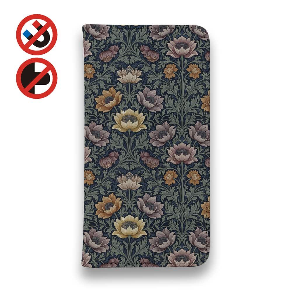 iPhone17/iPhoneAir 花柄 全機種対応☆手帳型ベルトなし リバティの大花柄風 スモール・スザンナ | 2枚目
