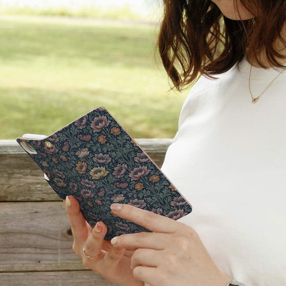 iPhone17/iPhoneAir  全機種対応☆手帳型 リバティの大花柄風 スモール・スザンナ | 9枚目