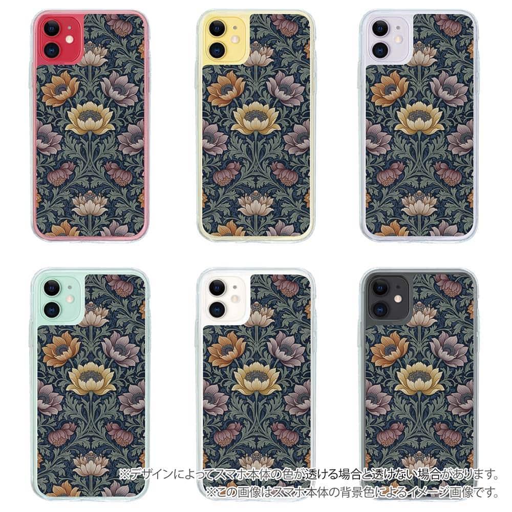 iPhone17 花柄 全機種対応☆【インナーシート/デザインシート】 リバティの大花柄風 スモール・スザンナ | 5枚目