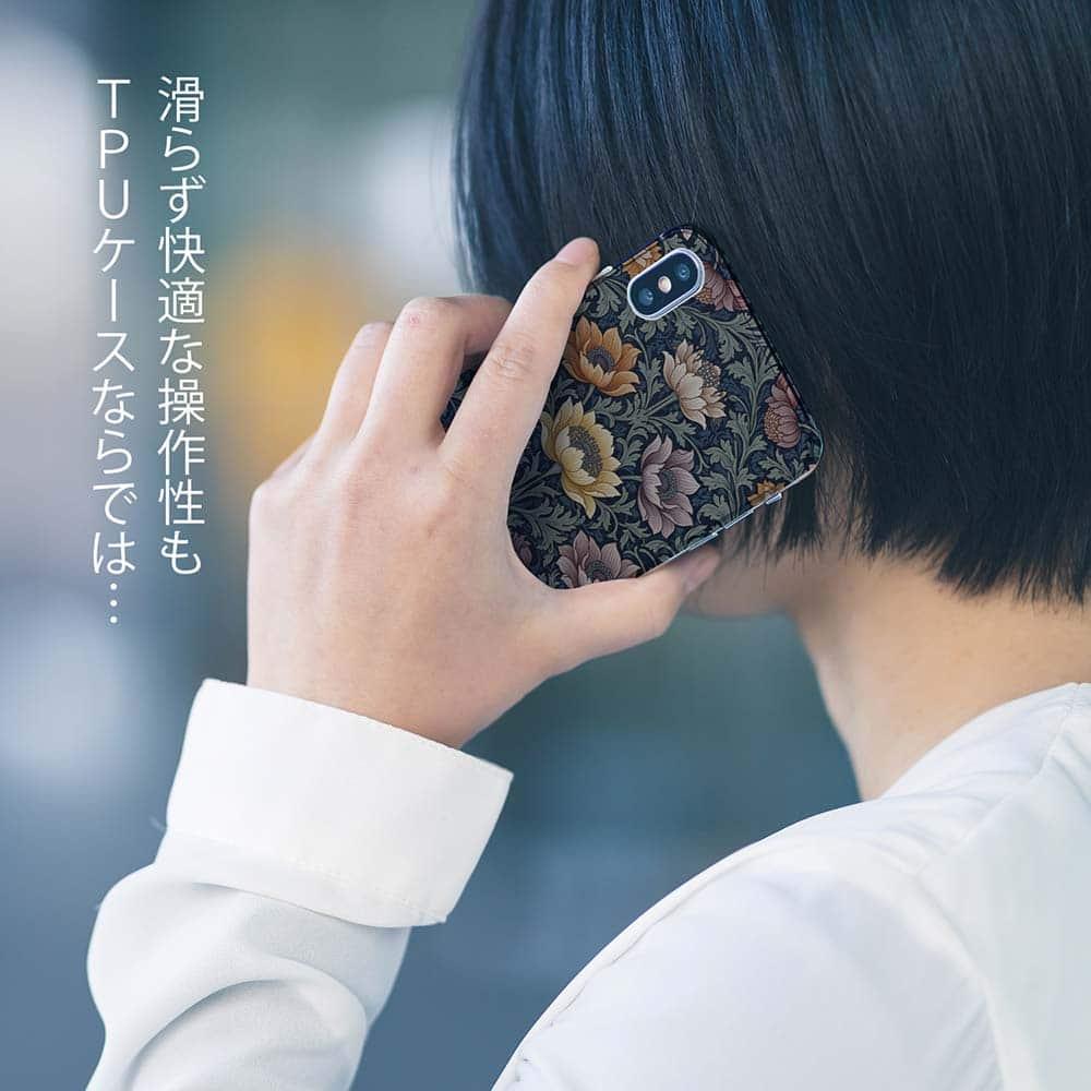 iPhone17/iPhoneAir 花柄 全機種対応☆TPUケース リバティの大花柄風 スモール・スザンナ | 7枚目