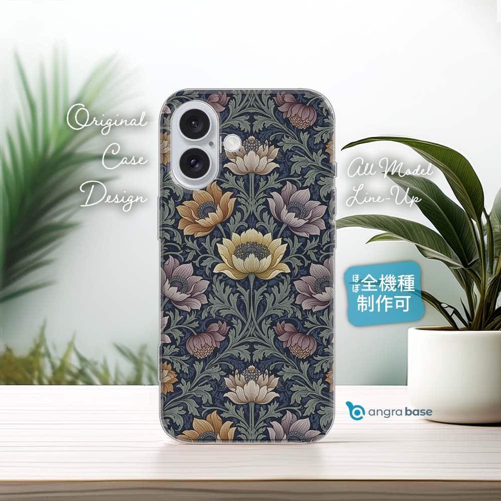 iPhone17/iPhoneAir 花柄 全機種対応☆TPUケース リバティの大花柄風 スモール・スザンナ1枚目の画像