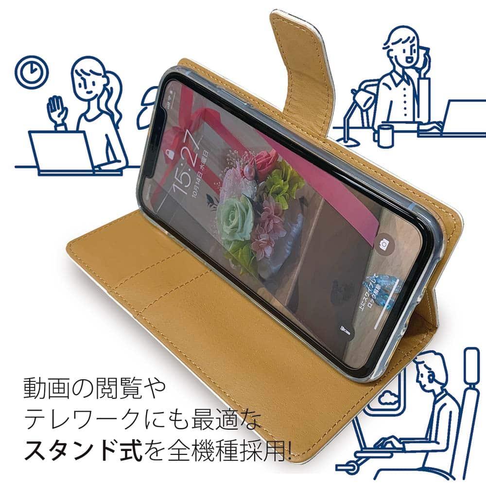 iPhone17/iPhoneAir/iPhone17Pro  全機種対応☆手帳型 北欧くすみカラーの花 | 8枚目