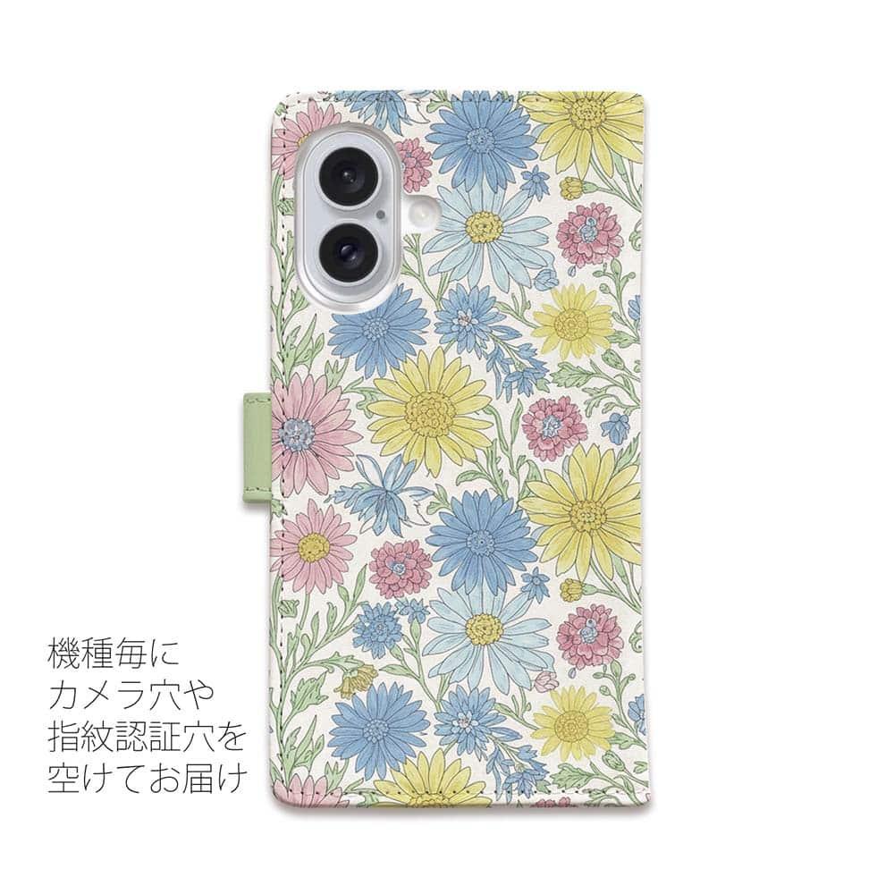 iPhone17/iPhoneAir/iPhone17Pro  全機種対応☆手帳型 パステルブーケ | 4枚目