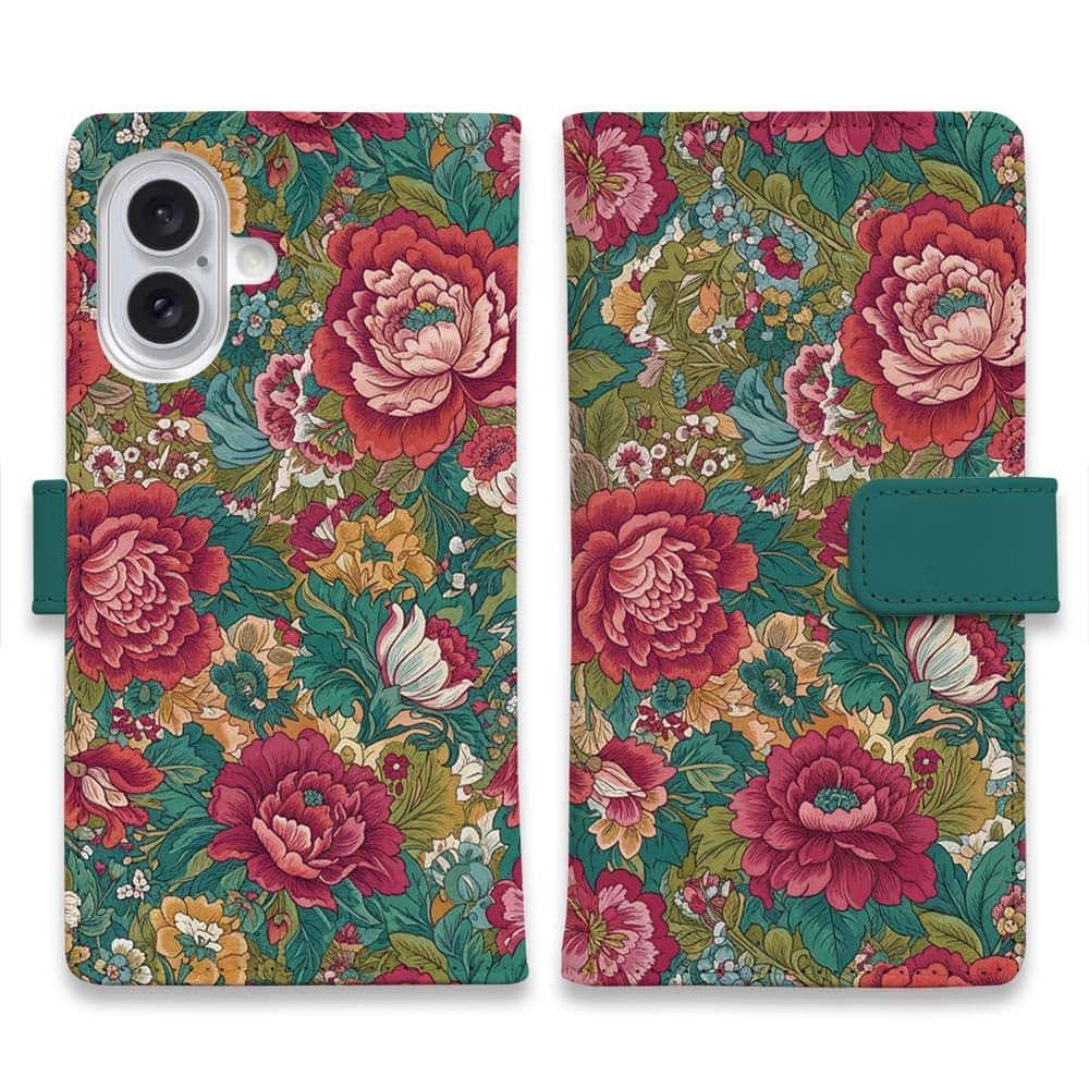 iPhone17/iPhoneAir/iPhone17Pro  全機種対応☆手帳型 クラシック牡丹 | 2枚目