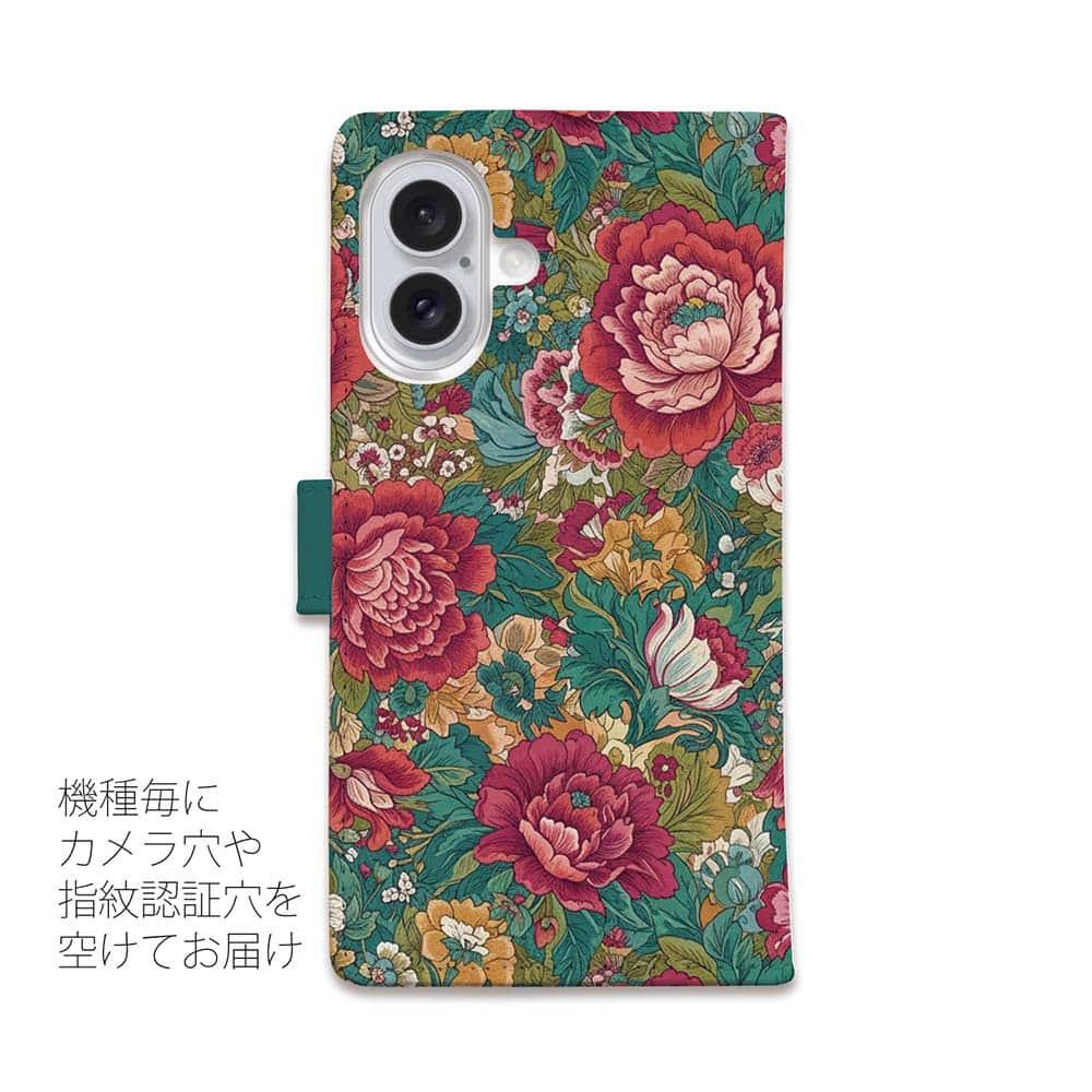 iPhone17/iPhoneAir/iPhone17Pro  全機種対応☆手帳型 クラシック牡丹 | 4枚目