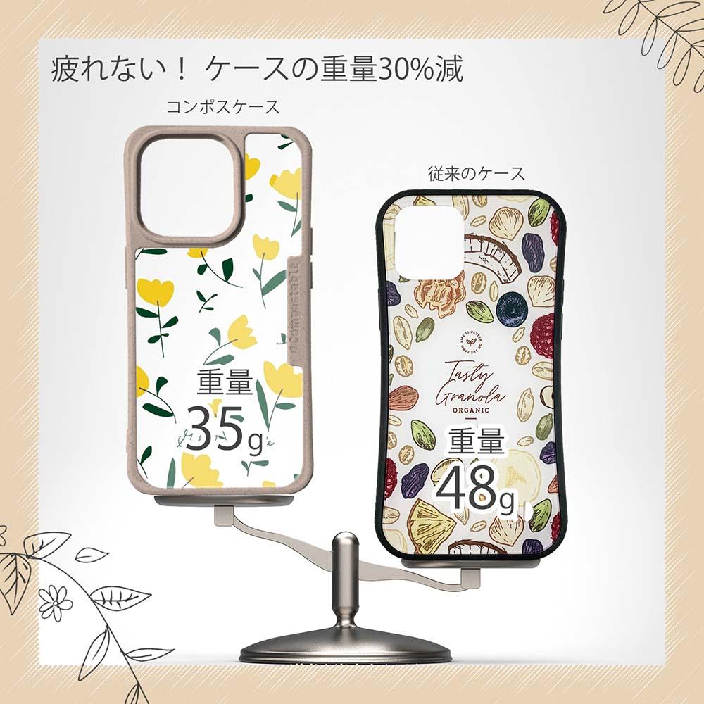 iPhone16/iPhone16e/iPhone16 Pro/iPhone15 花柄 コンポスケース 北欧の黄色の花 | 9枚目