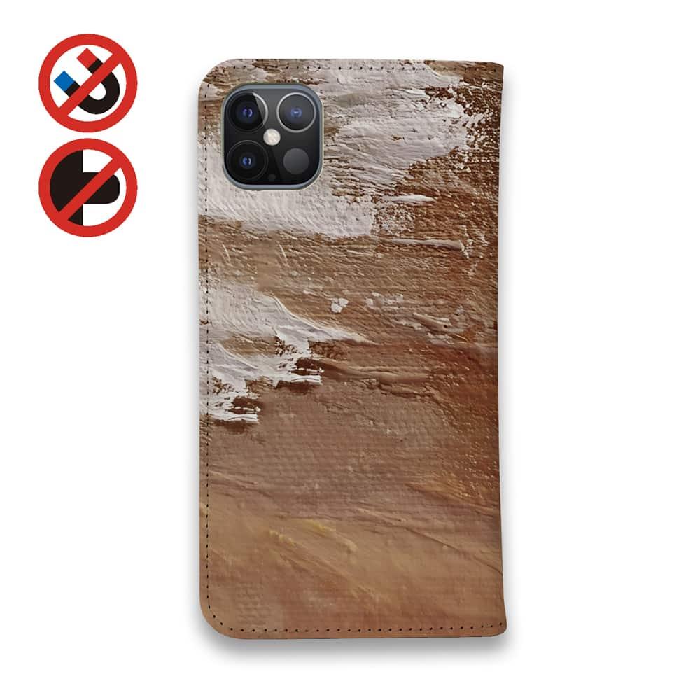 iPhone17/iPhoneAir/iPhone17Pro 花柄 全機種対応☆手帳型ベルトなし Sunset Rust | 3枚目