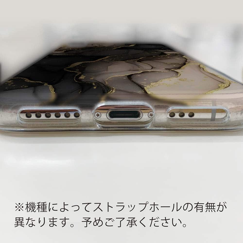 iPhone17/iPhoneAir 花柄 全機種対応☆TPUケース くすみカラーマーブル調 ブラック＆ゴールド | 6枚目