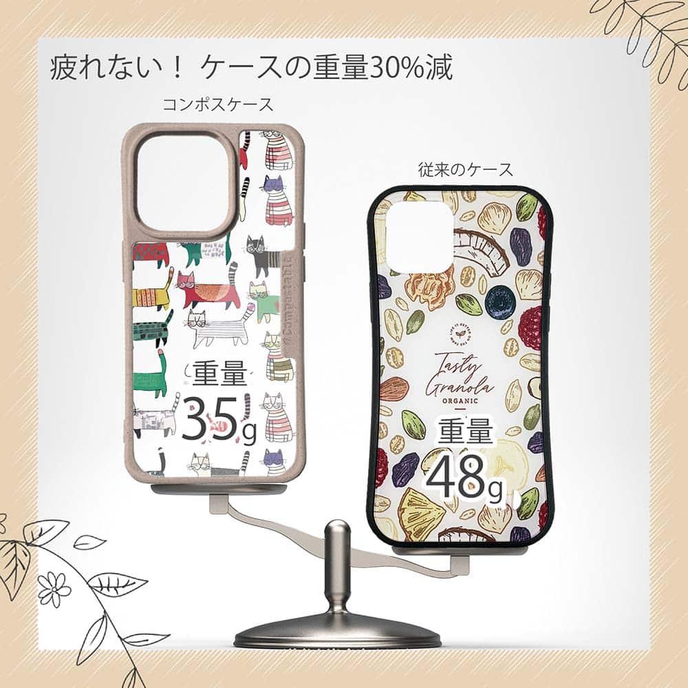 iPhone16/iPhone16e/iPhone16 Pro 花柄 コンポスケース 北欧デザイン 猫の行進 | 9枚目