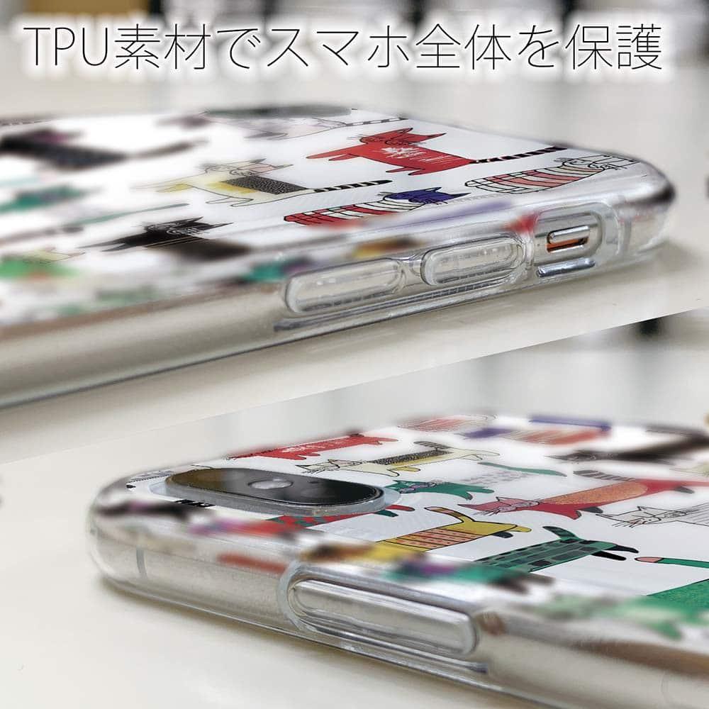 iPhone17/iPhoneAir/iPhone17Pro 花柄 全機種対応☆TPUケース 北欧デザイン 猫の行進 | 5枚目