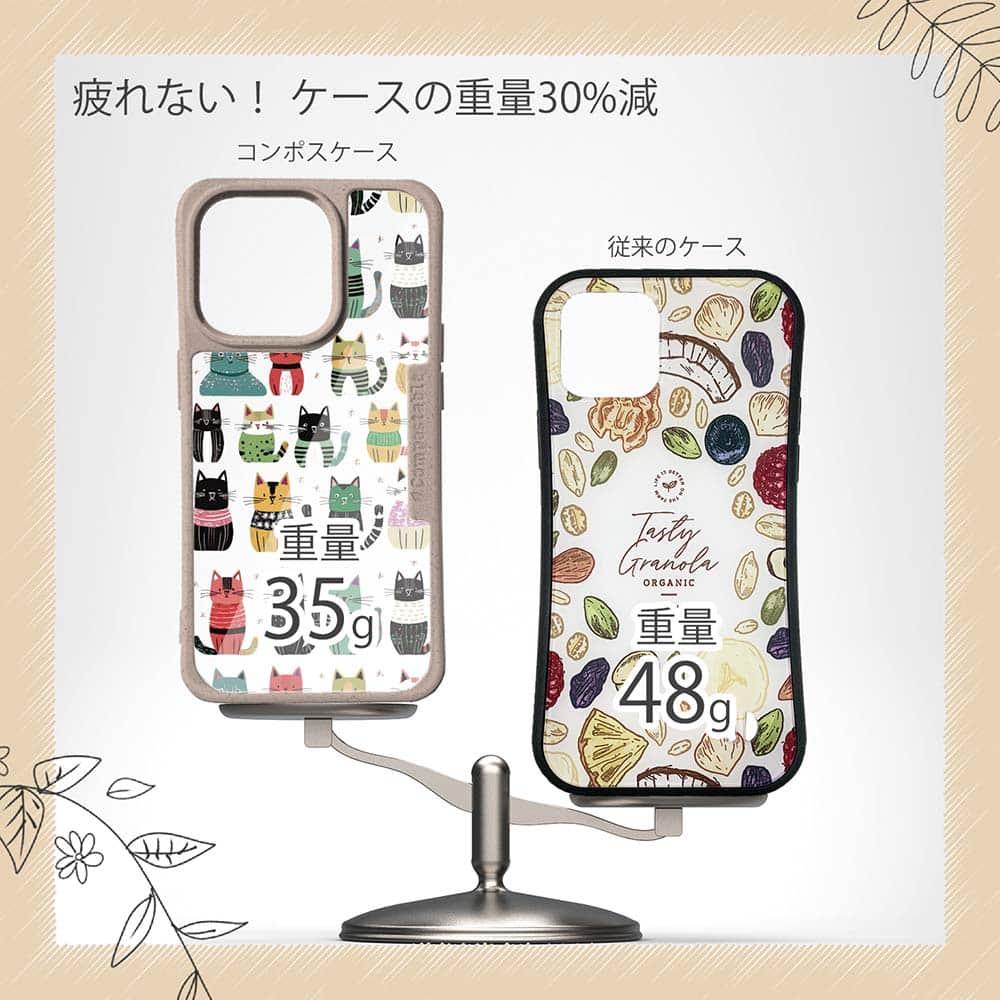 iPhone16/iPhone16e/iPhone16 Pro 花柄 コンポスケース 北欧デザイン いろいろな猫 | 9枚目