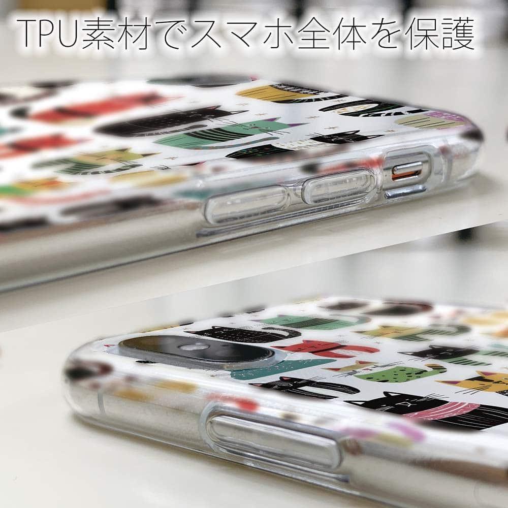 iPhone17/iPhoneAir/iPhone17Pro 花柄 全機種対応☆TPUケース 北欧デザイン いろいろな猫 | 5枚目