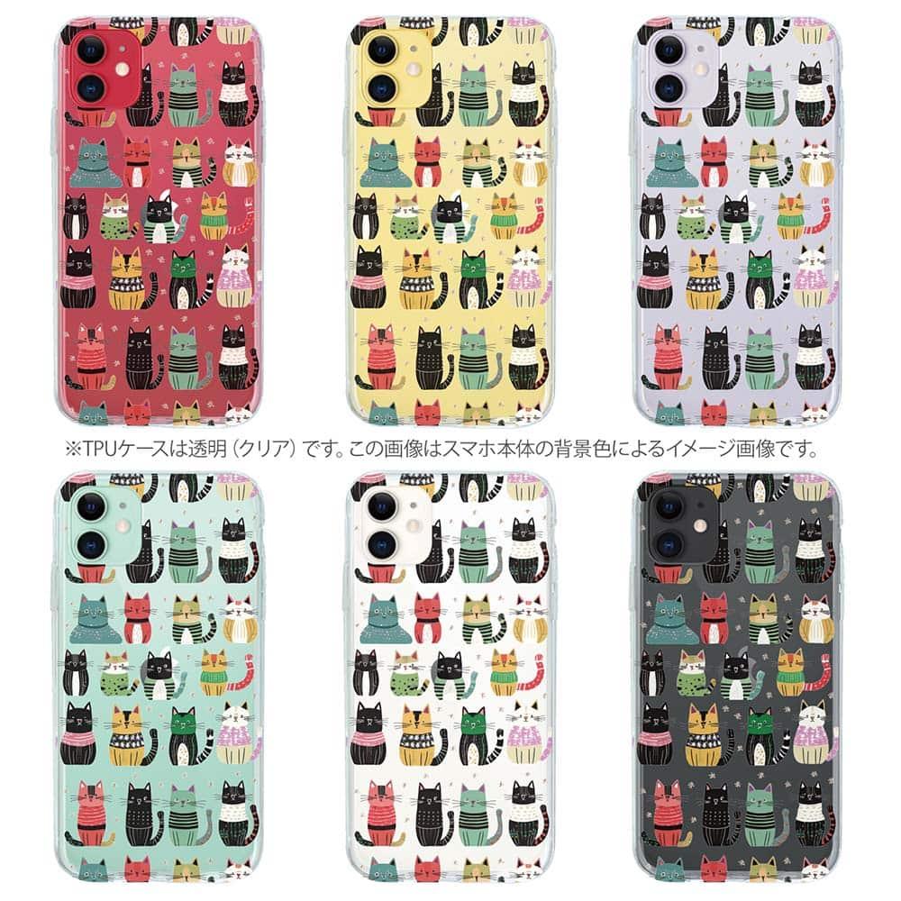 iPhone17/iPhoneAir/iPhone17Pro 花柄 全機種対応☆TPUケース 北欧デザイン いろいろな猫 | 9枚目