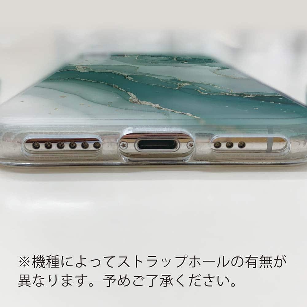 iPhone17/iPhoneAir 花柄 全機種対応☆TPUケース くすみカラーマーブル調 グリーン＆ゴールド | 6枚目