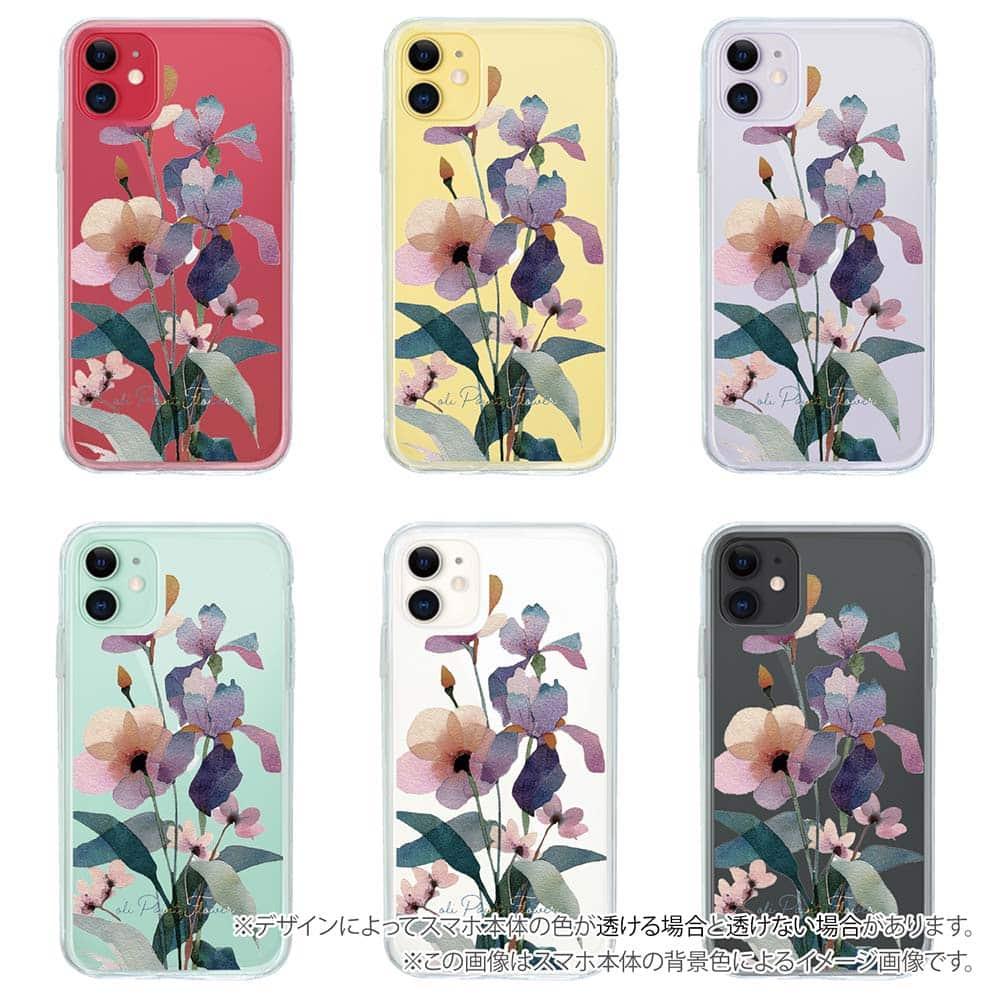 iPhone17 花柄 全機種対応☆【インナーシート/デザインシート】 くすみカラーFlower No1 | 5枚目