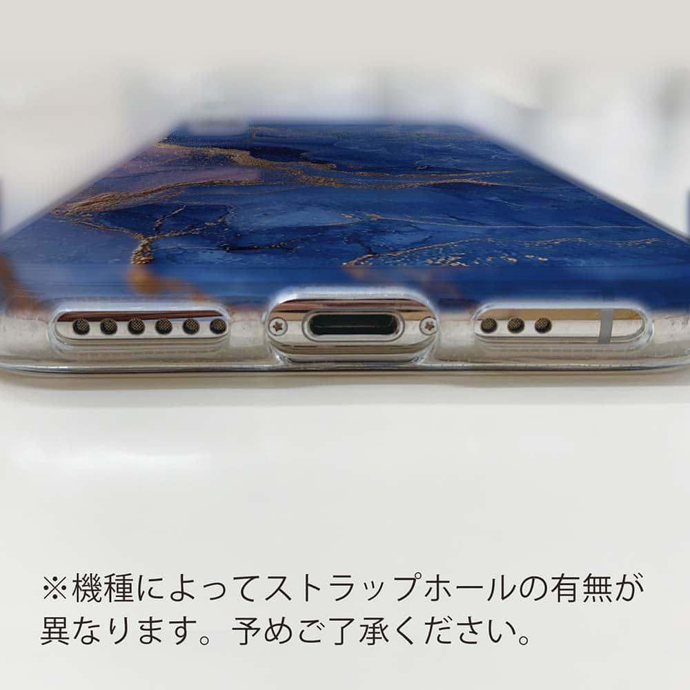 iPhone17/iPhoneAir 花柄 全機種対応☆TPUケース マーブル調【ゴールドラメ】 ブルー＆ゴールド | 6枚目