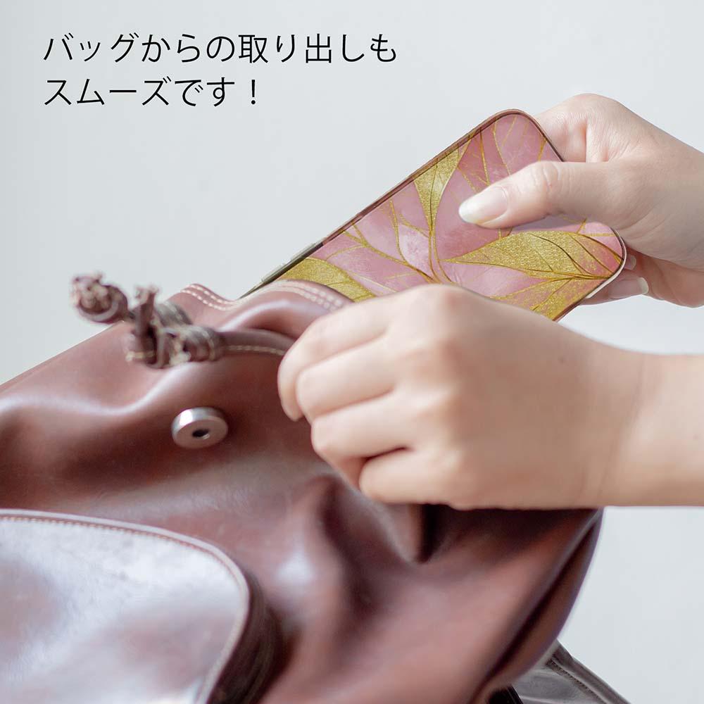 iPhone17/iPhoneAir 花柄 全機種対応☆TPUケース ゴールドリーフ【ラメ】 ピンク | 8枚目
