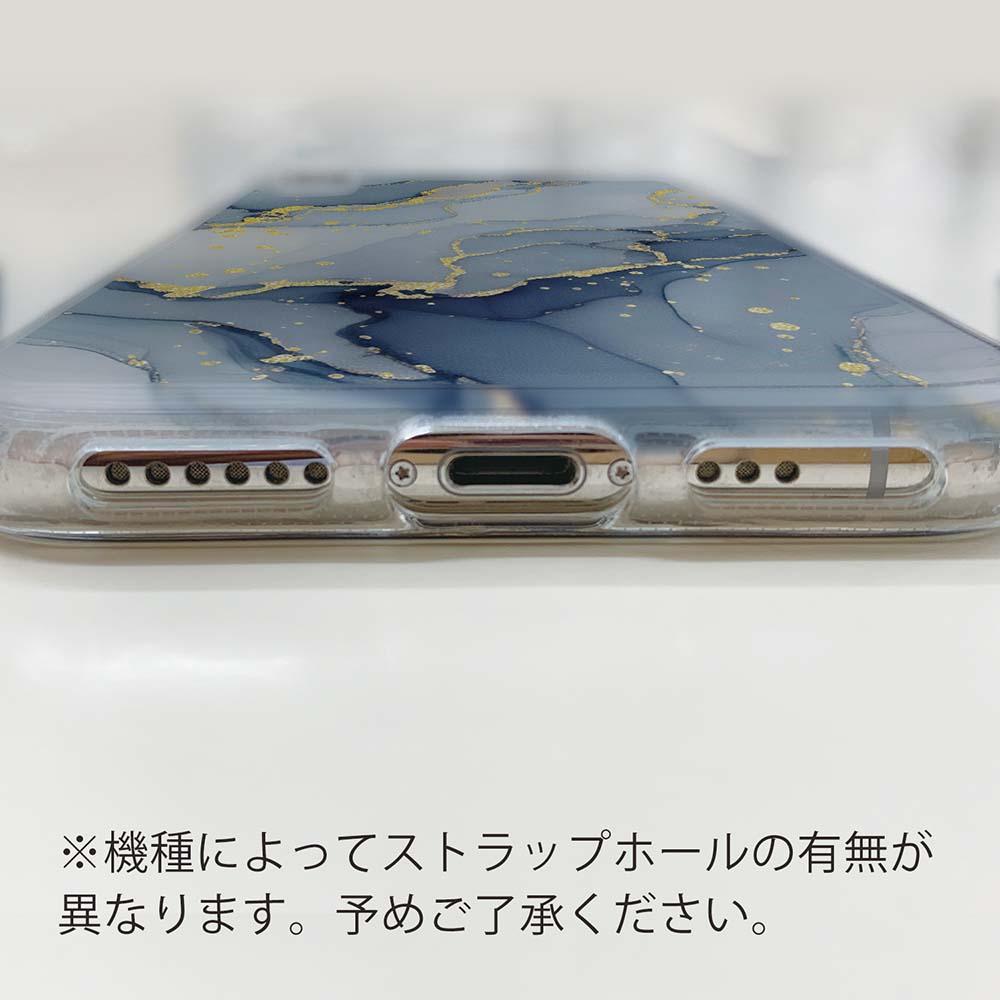 iPhone17/iPhoneAir 花柄 全機種対応☆TPUケース くすみカラーマーブル【ラメ】 ブルー＆ゴールド | 6枚目