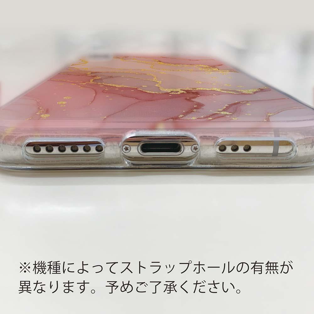iPhone17/iPhoneAir 花柄 全機種対応☆TPUケース くすみカラーマーブル【ラメ】 ピンク＆ゴールド | 6枚目