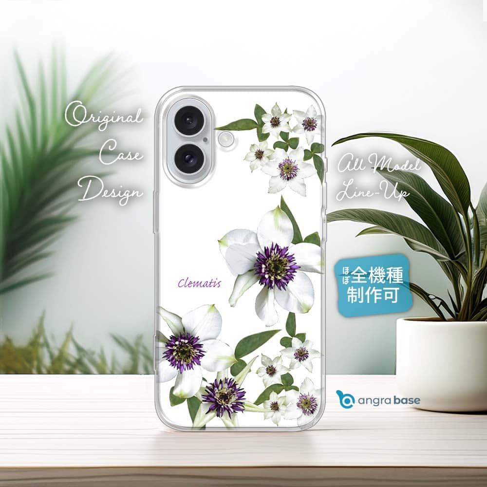 iPhone17e/iPhone17/iPhoneAir 花柄 全機種対応☆TPUケース クレマチス | 1枚目