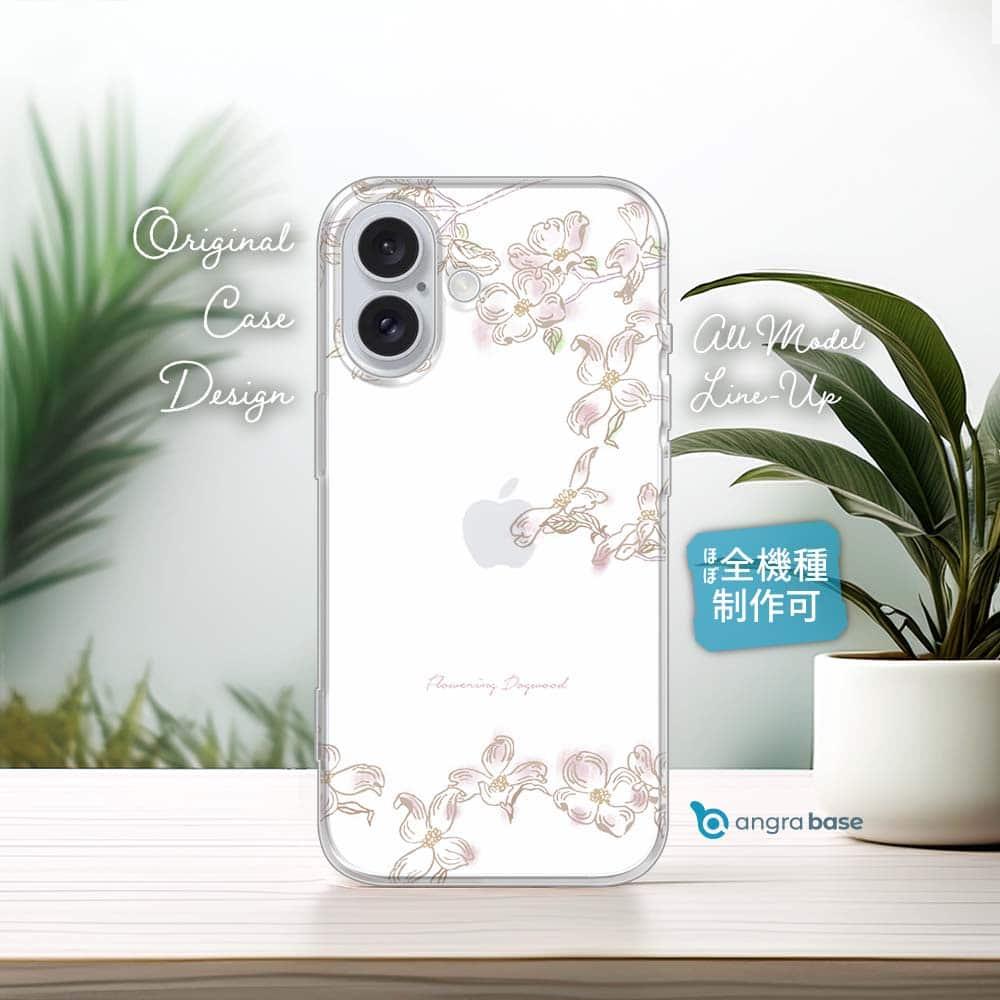 iPhone17e/iPhone17/iPhoneAir 花柄 全機種対応☆TPUケース ハナミズキ(クリア) | 1枚目