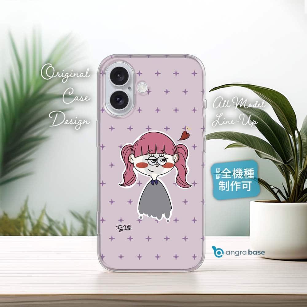 iPhone17e/iPhone17/iPhoneAir アメコミ風 全機種対応☆TPUケース 恋する女の子(ピンク) | 1枚目