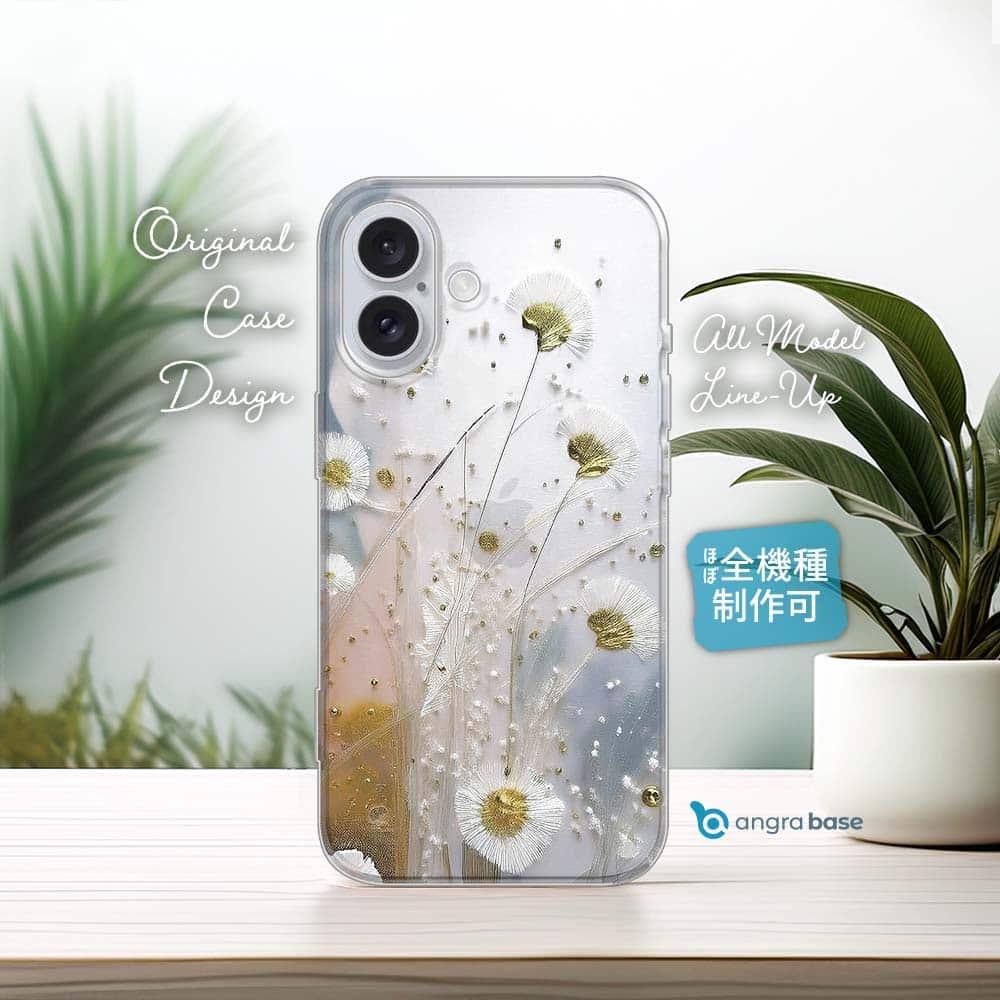 iPhone17e/iPhone17 花柄 全機種対応☆TPUケース オイルペイント スモールフラワー | 1枚目