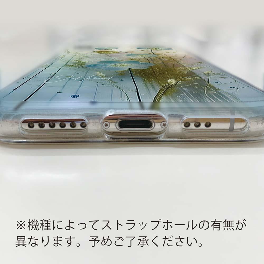 iPhone17e/iPhone17/iPhoneAir 花柄 全機種対応☆TPUケース オイルペイント 青い花 | 6枚目