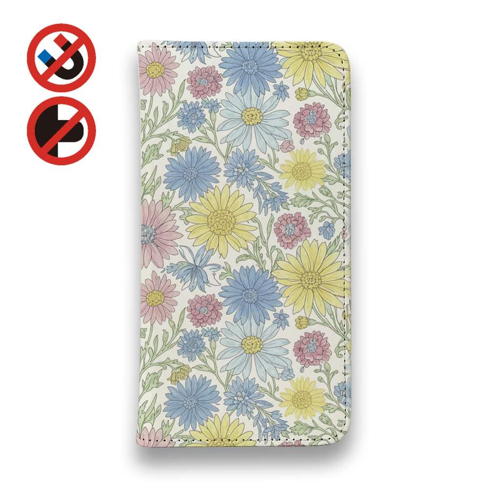 iPhone17/iPhoneAir/iPhone17Pro 花柄 全機種対応☆手帳型ベルトなし パステルブーケ | 2枚目